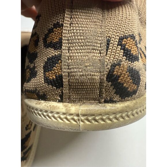 Torrid Stretch Knit Ruched Sneaker (WW) Size 10 Lace up Leopard Print - Picture 7 of 14
